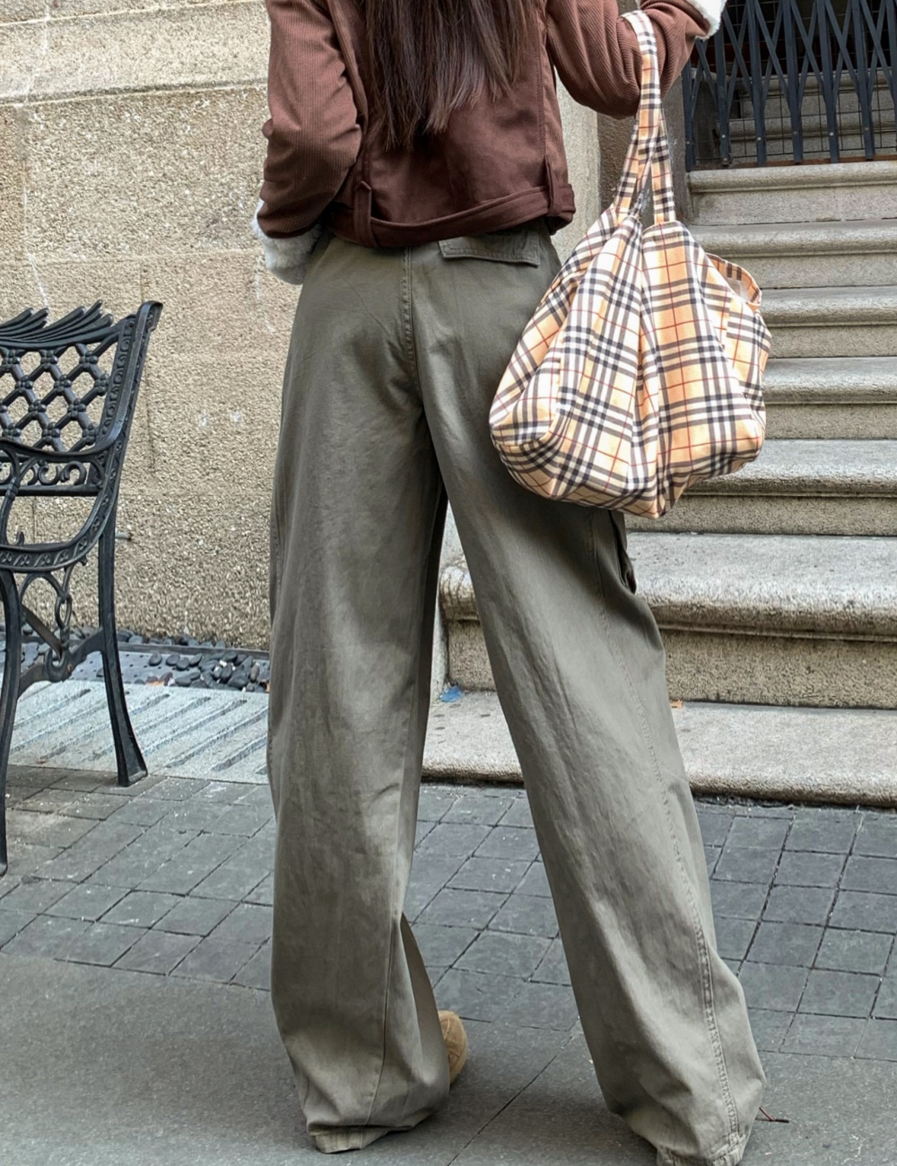 Camouflage casual pants loose work clothing for women