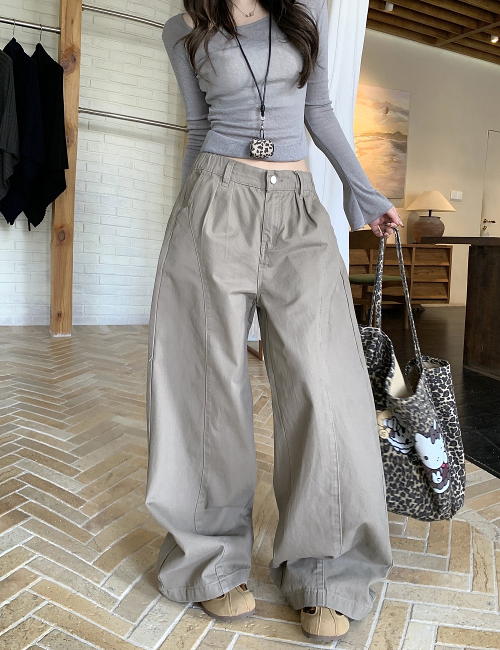 American style summer casual pants loose jeans