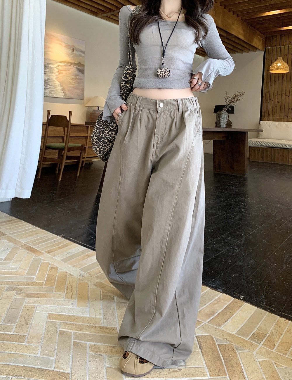 American style summer casual pants loose jeans