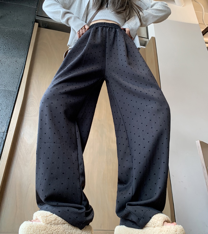 Straight drape long pants autumn and winter wide leg pants