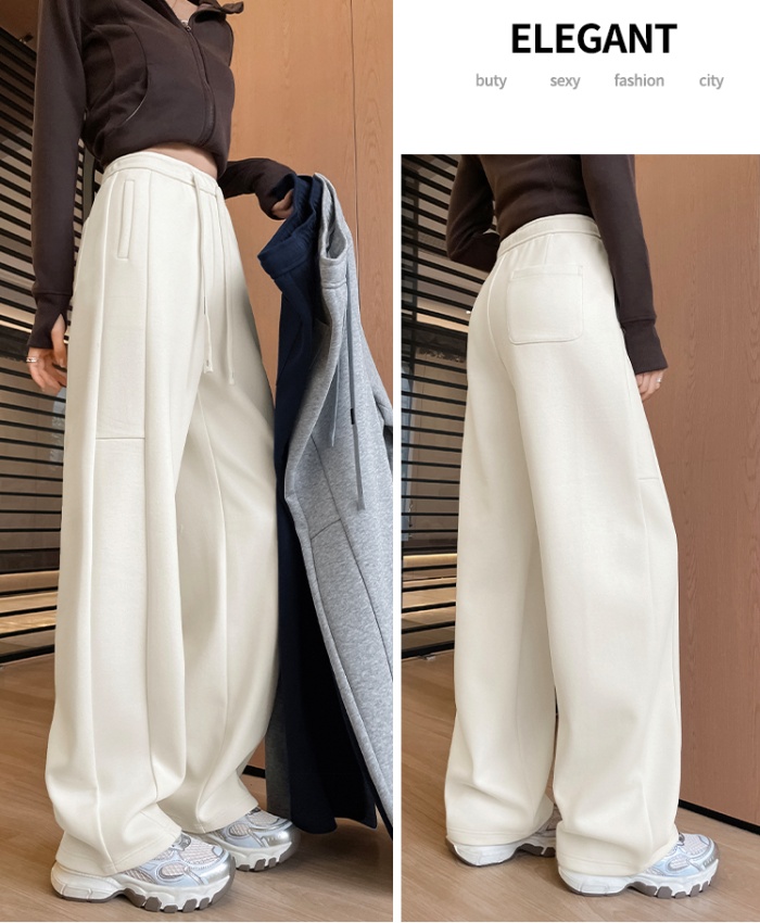 Loose sweatpants banana wide leg pants for women