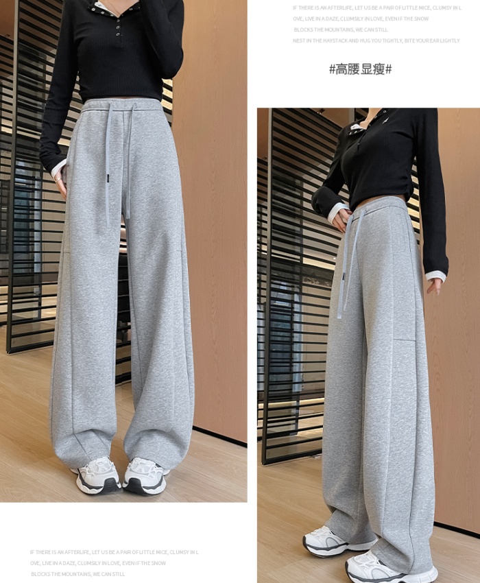 Loose sweatpants banana wide leg pants for women