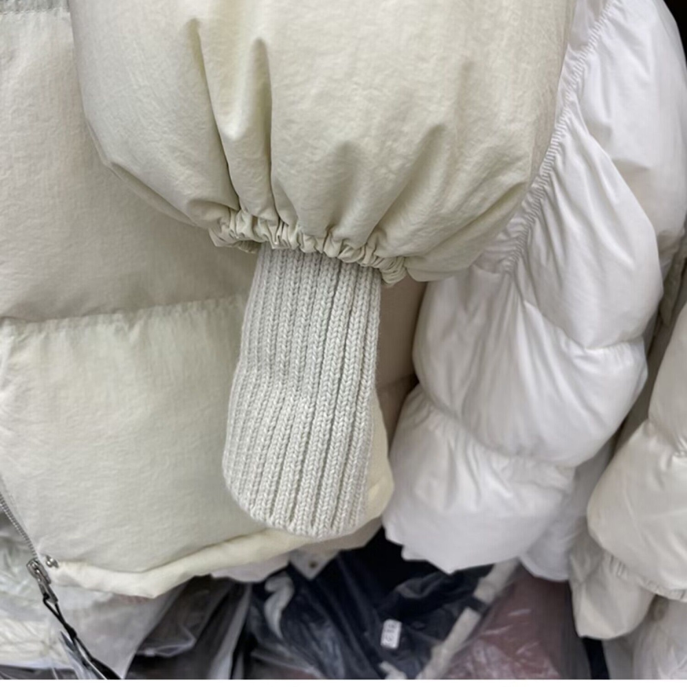 Thick winter cotton coat large fur collar short coat