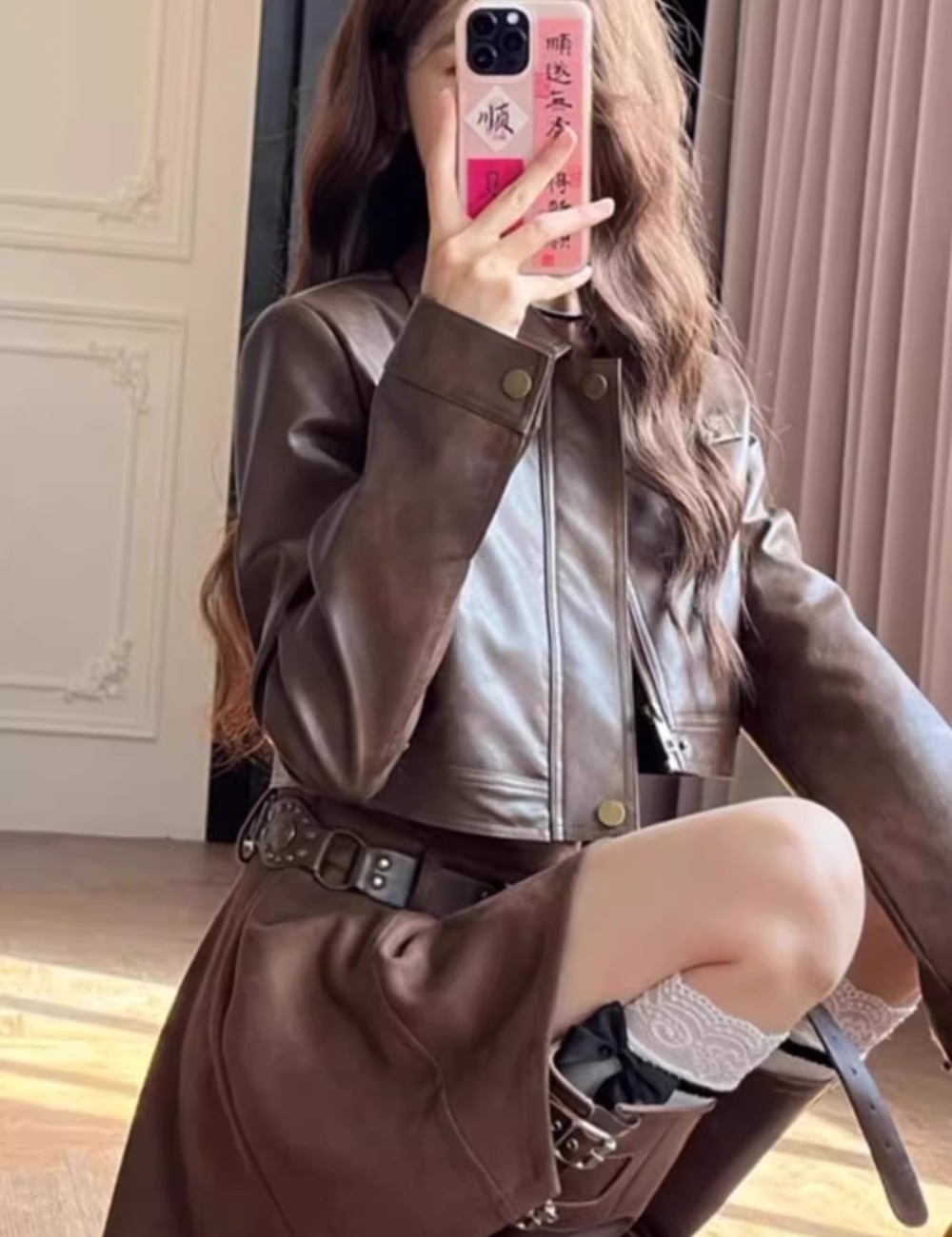 Spicegirl dress pinched waist jacket 2pcs set for women