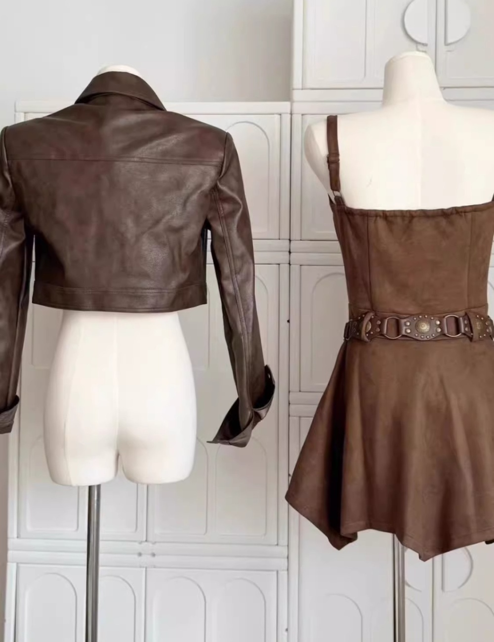 Spicegirl dress pinched waist jacket 2pcs set for women