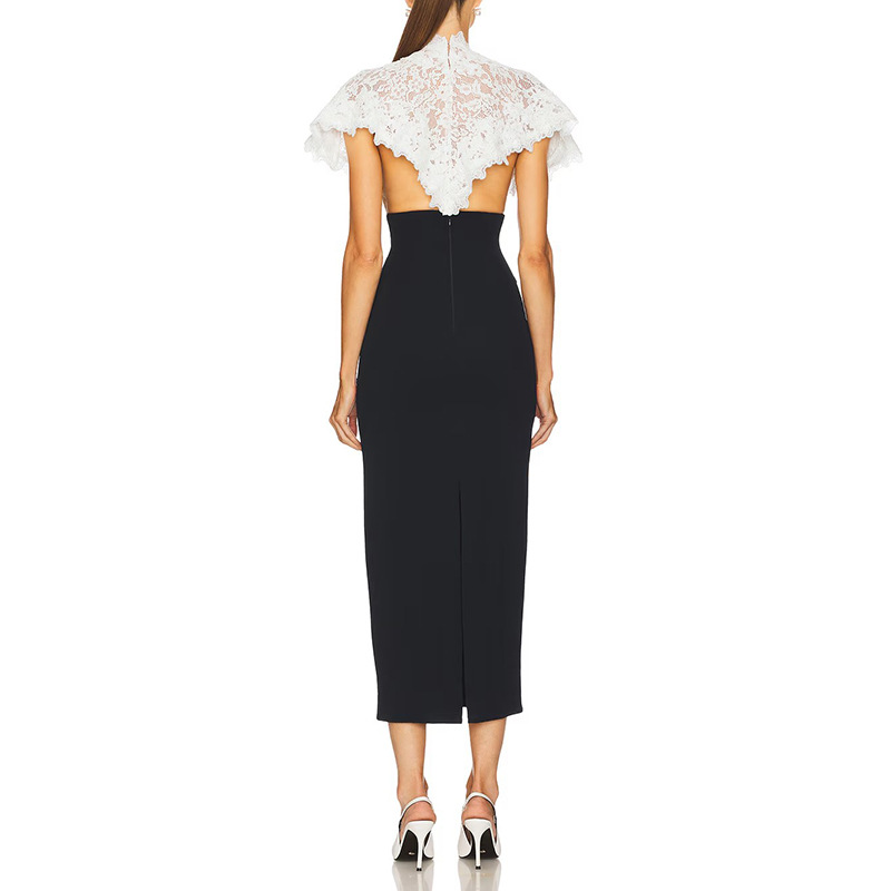 Chanelstyle slim package hip dress splice ladies shawl 2pcs set