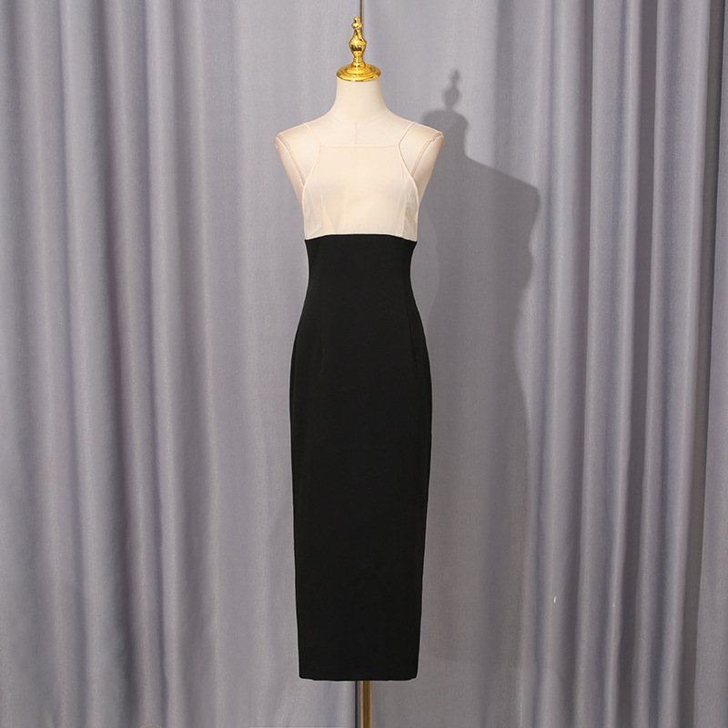 Chanelstyle slim package hip dress splice ladies shawl 2pcs set