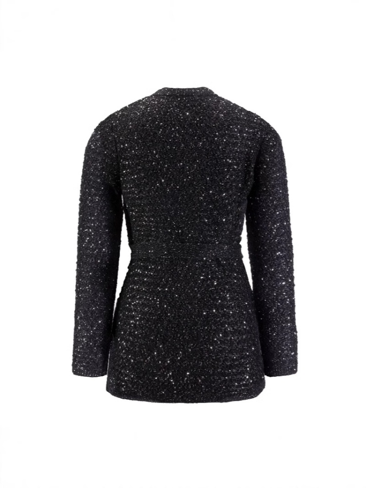Sequins long sleeve tops liangsi chanelstyle coat