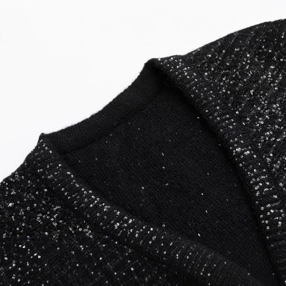 Sequins long sleeve tops liangsi chanelstyle coat