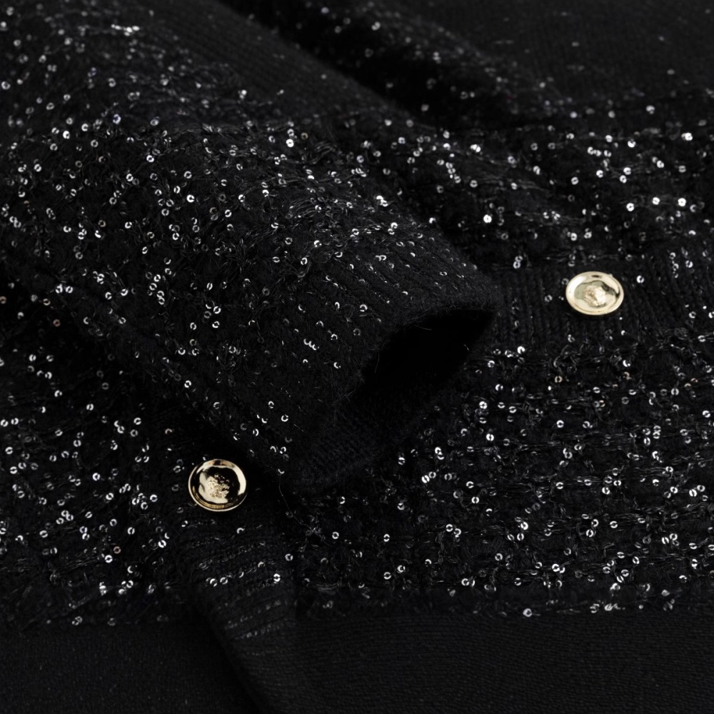 Sequins long sleeve tops liangsi chanelstyle coat