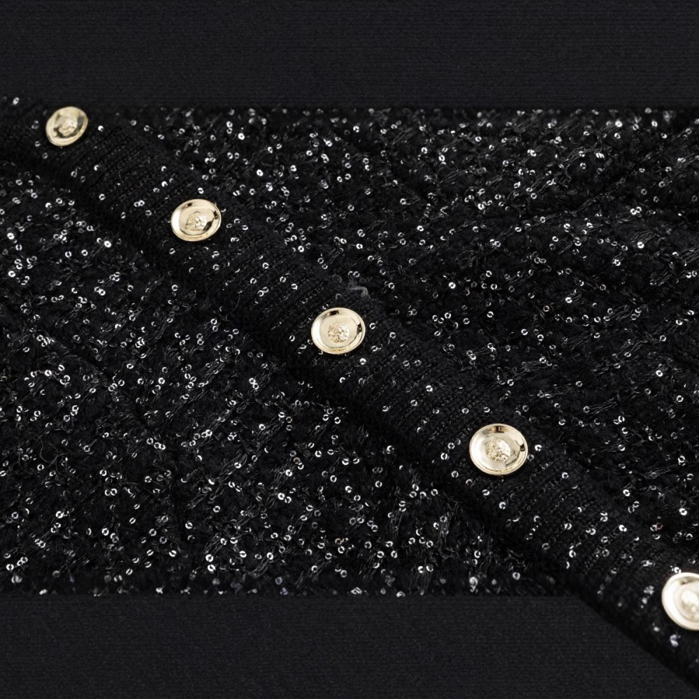 Sequins long sleeve tops liangsi chanelstyle coat