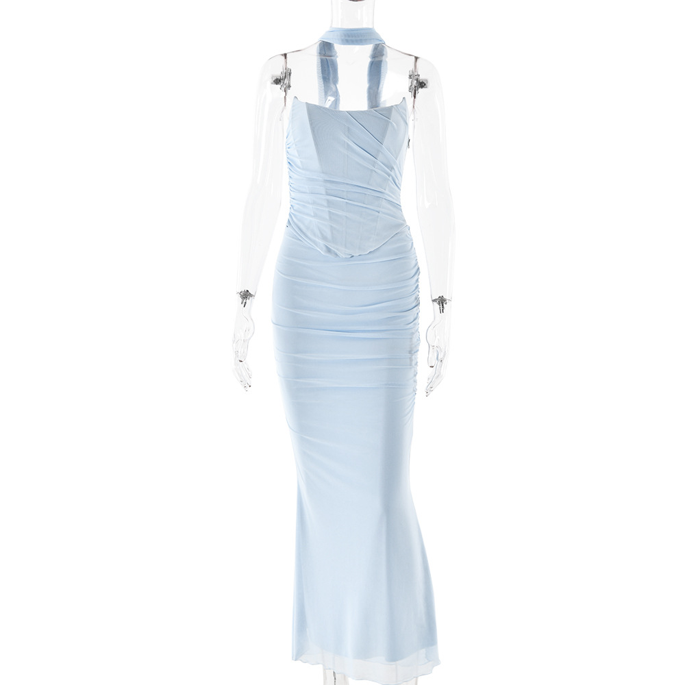 High waist slim tops European style frenum skirt