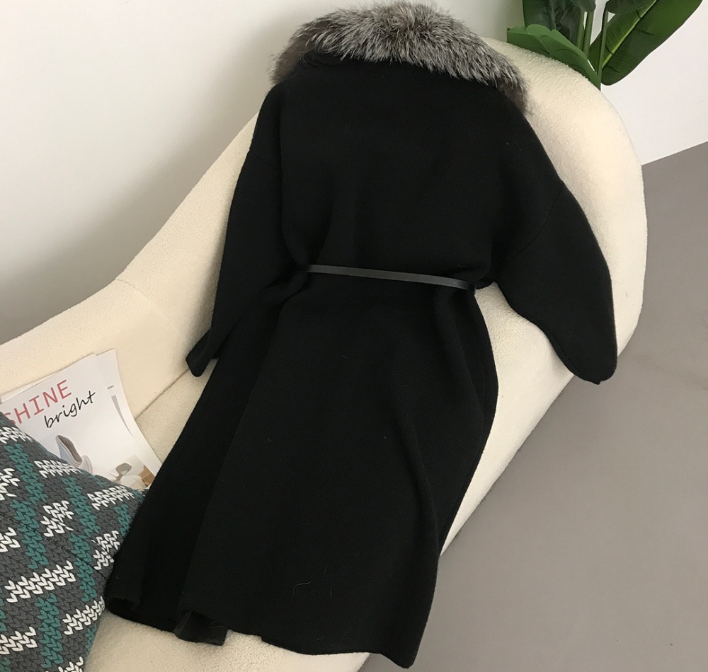 Thick long cardigan autumn and winter coat for women