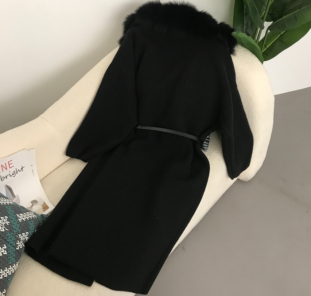 Thick long cardigan autumn and winter coat for women