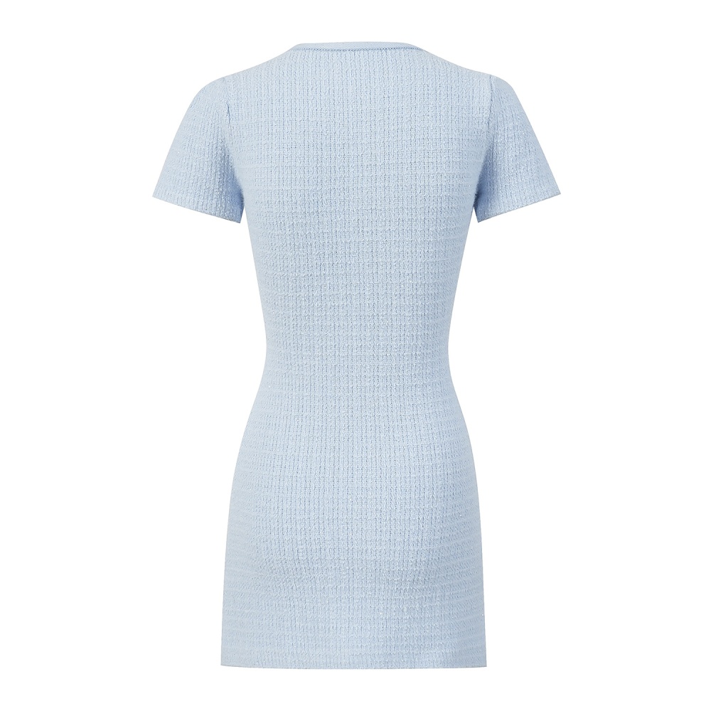 Refinement chanelstyle diamond T-back autumn dress