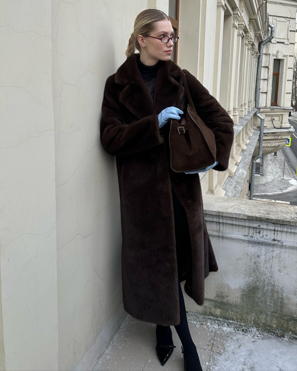 Waistband elmo coat thermal thick overcoat for women