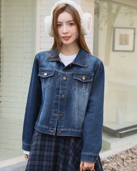 Korean style plus velvet all-match thick coat