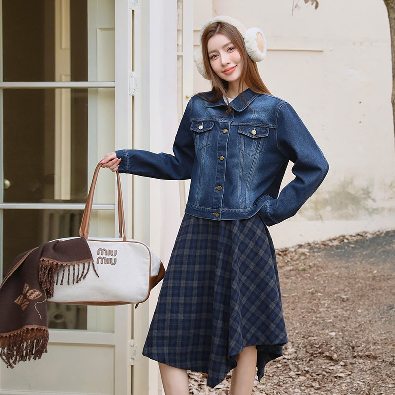 Korean style plus velvet all-match thick coat