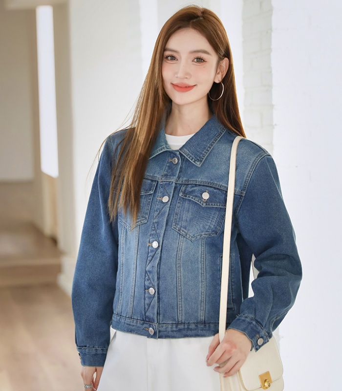 Denim plus velvet Casual fashion coat
