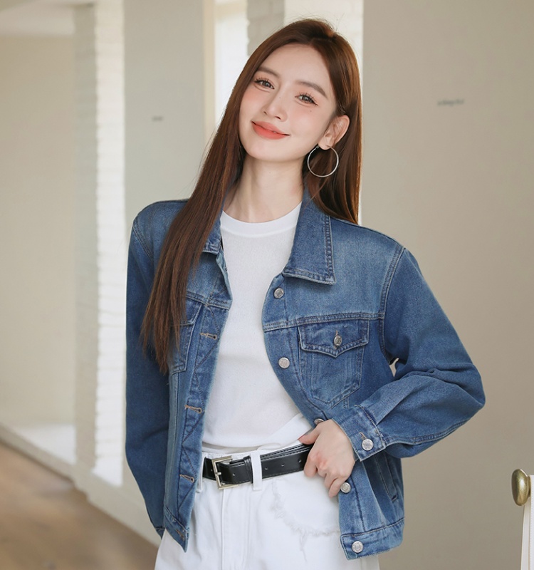 Denim plus velvet Casual fashion coat
