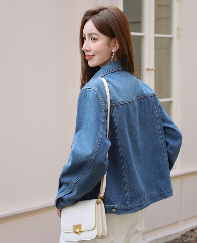 Denim plus velvet Casual fashion coat