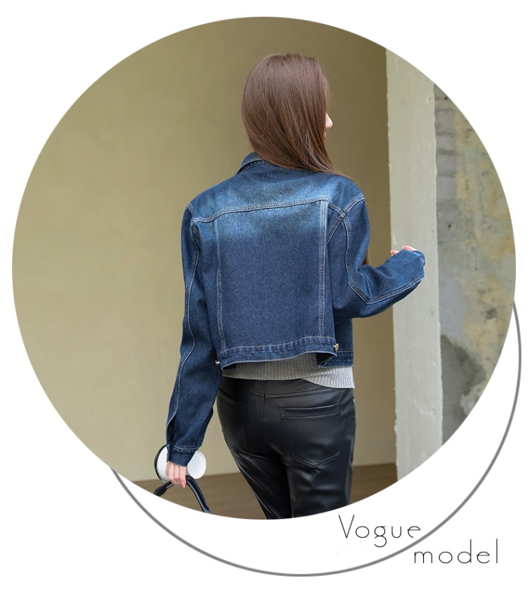 Thick plus velvet Korean style simple Casual short coat