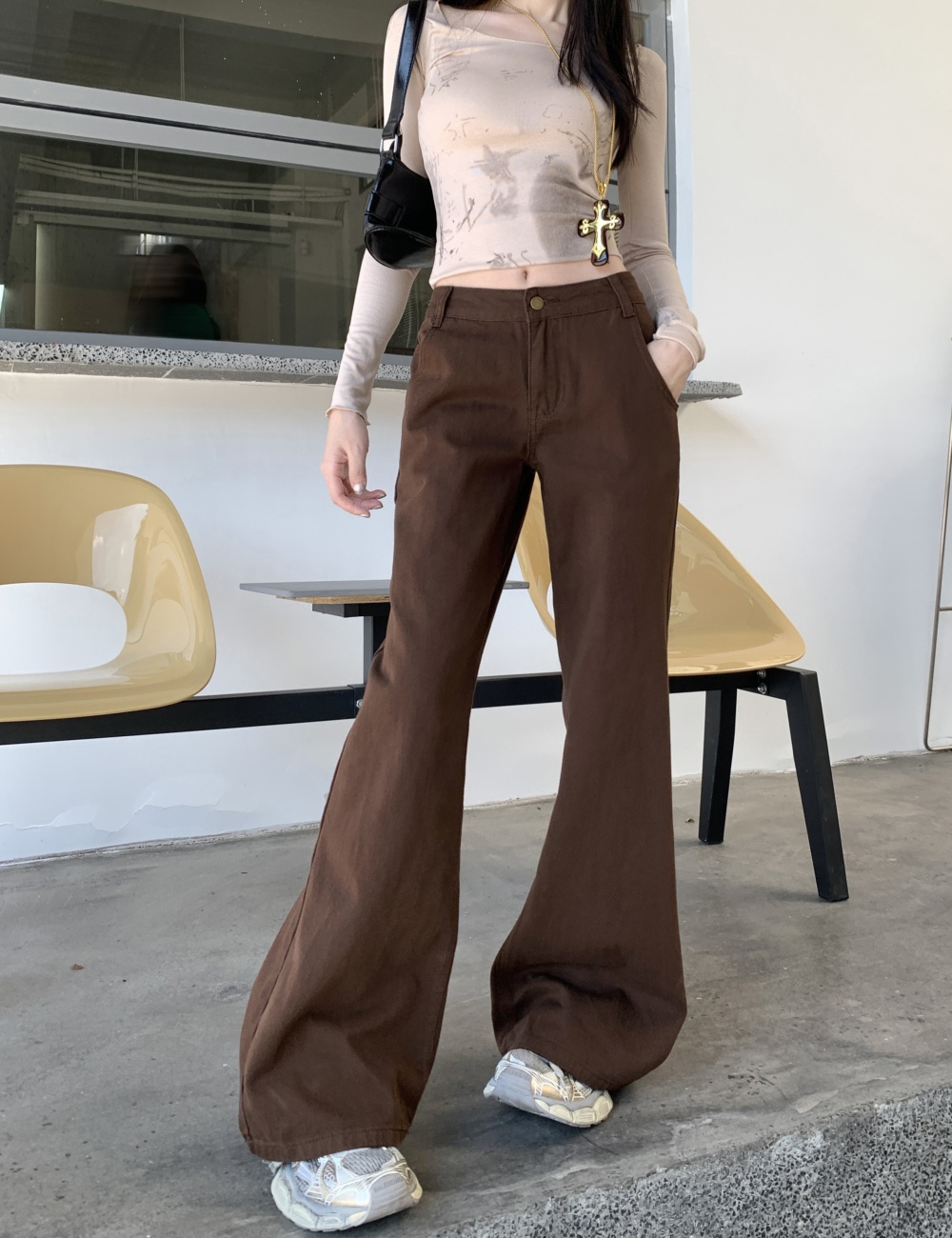 Slim speaker pants American style jeans