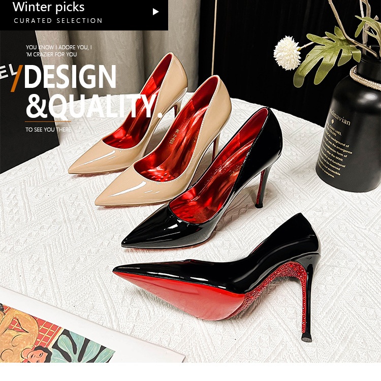 All-match temperament pointed stilettos for women