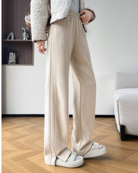 Wool Casual loose drape wide leg pants for women
