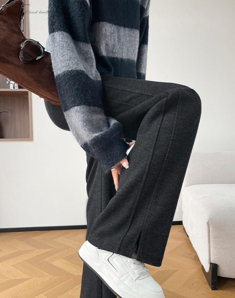 Wool Casual loose drape wide leg pants for women