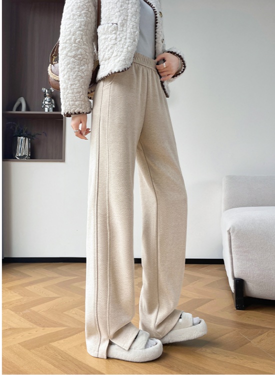 Wool Casual loose drape wide leg pants for women