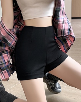 High waist elasticity autumn spicegirl slim shorts for women