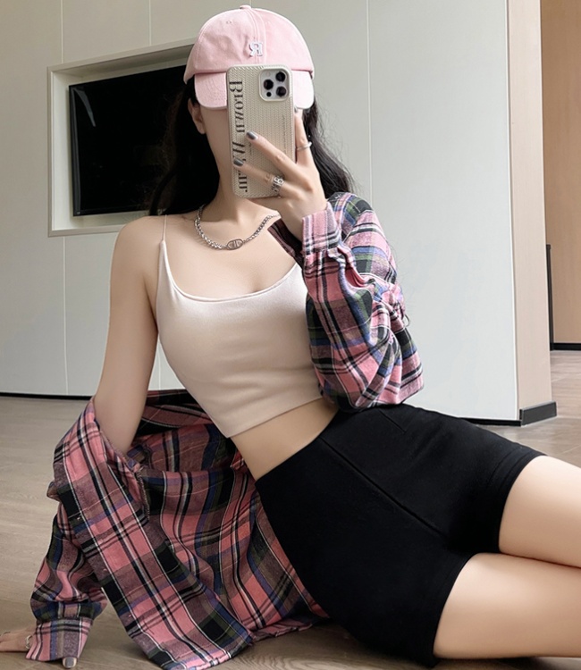 High waist elasticity autumn spicegirl slim shorts for women