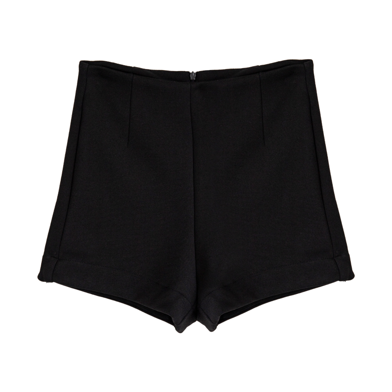 High waist elasticity autumn spicegirl slim shorts for women