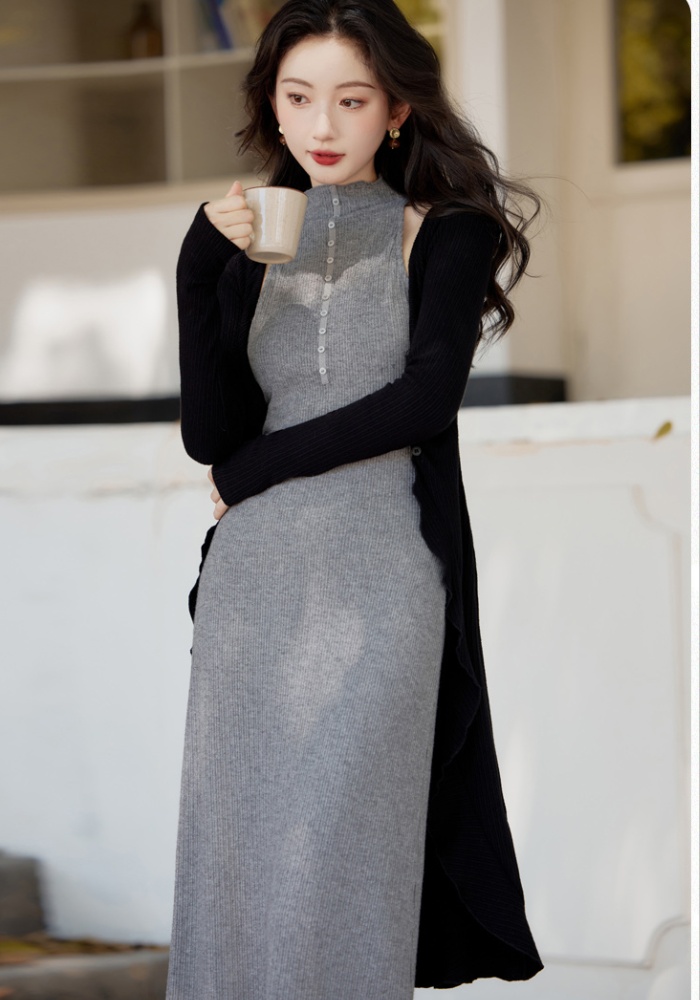 Knitted coat 2pcs set