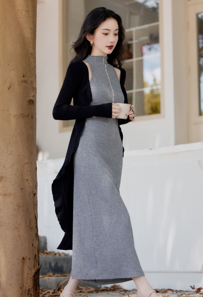 Knitted coat 2pcs set