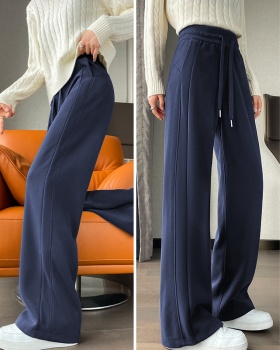 Sports straight wide leg pants spring sweatpants for women