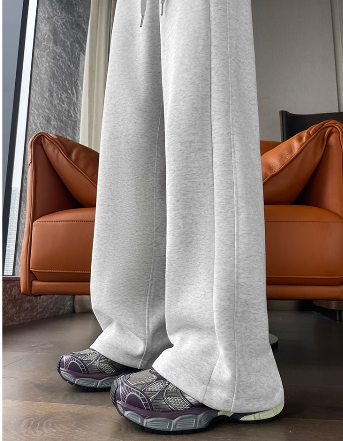 Sports straight wide leg pants spring sweatpants for women