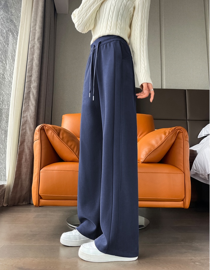 Sports straight wide leg pants spring sweatpants for women
