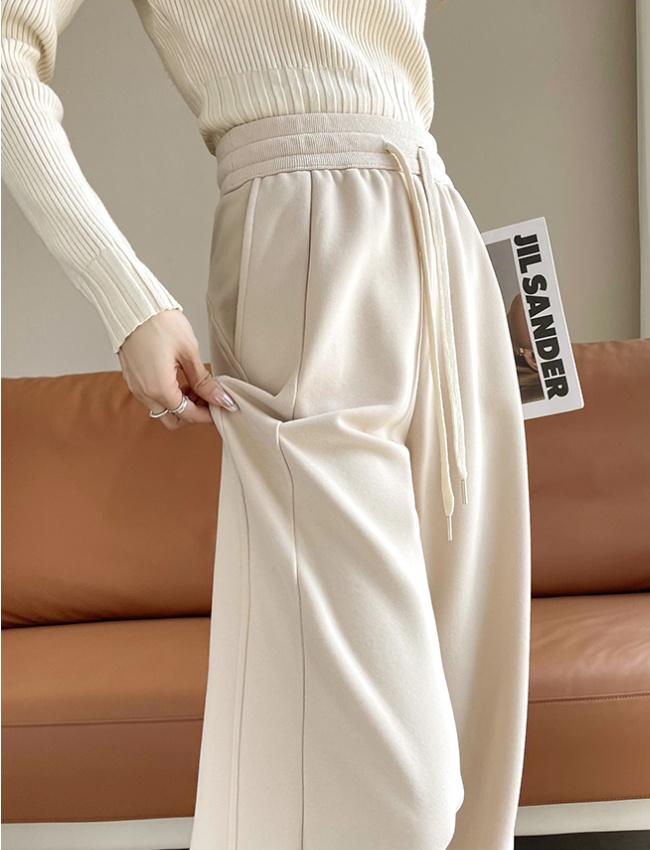 Sports straight wide leg pants spring sweatpants for women