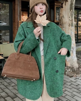 Green woolen coat woolen coat for women