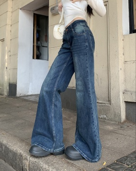 Elasticity low-waist pants micro speaker slim jeans