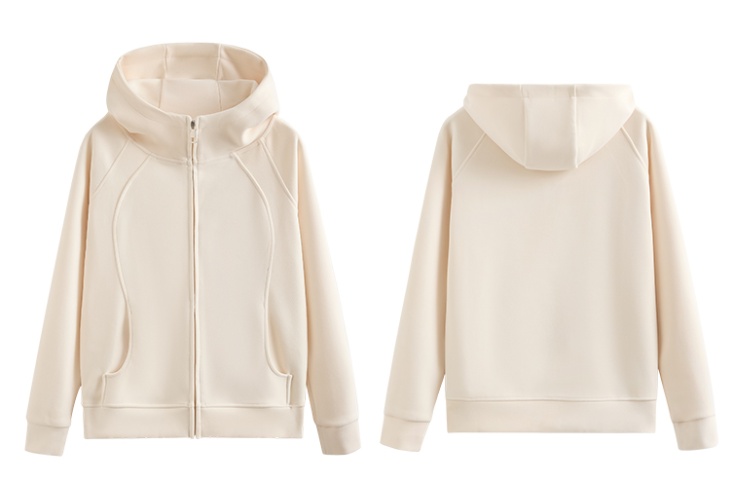 Loose autumn and winter hooded tops zip winter cardigan