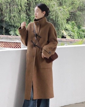 Fashionable woolen coat overcoat for women