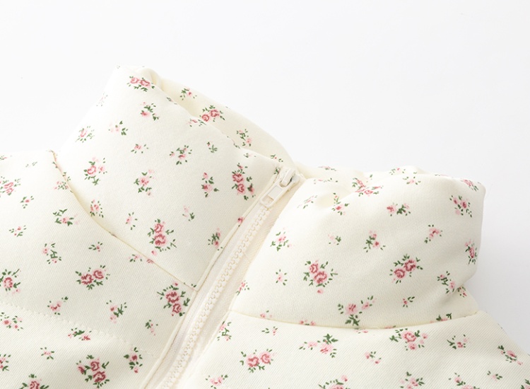 Winter down coat fashion floral cotton coat for women