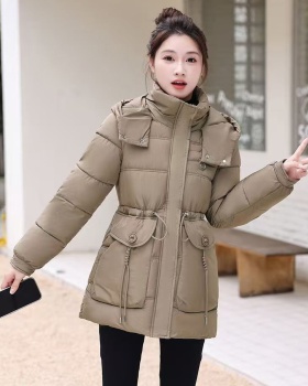 Hooded fashion winter coat thermal long slim cotton coat
