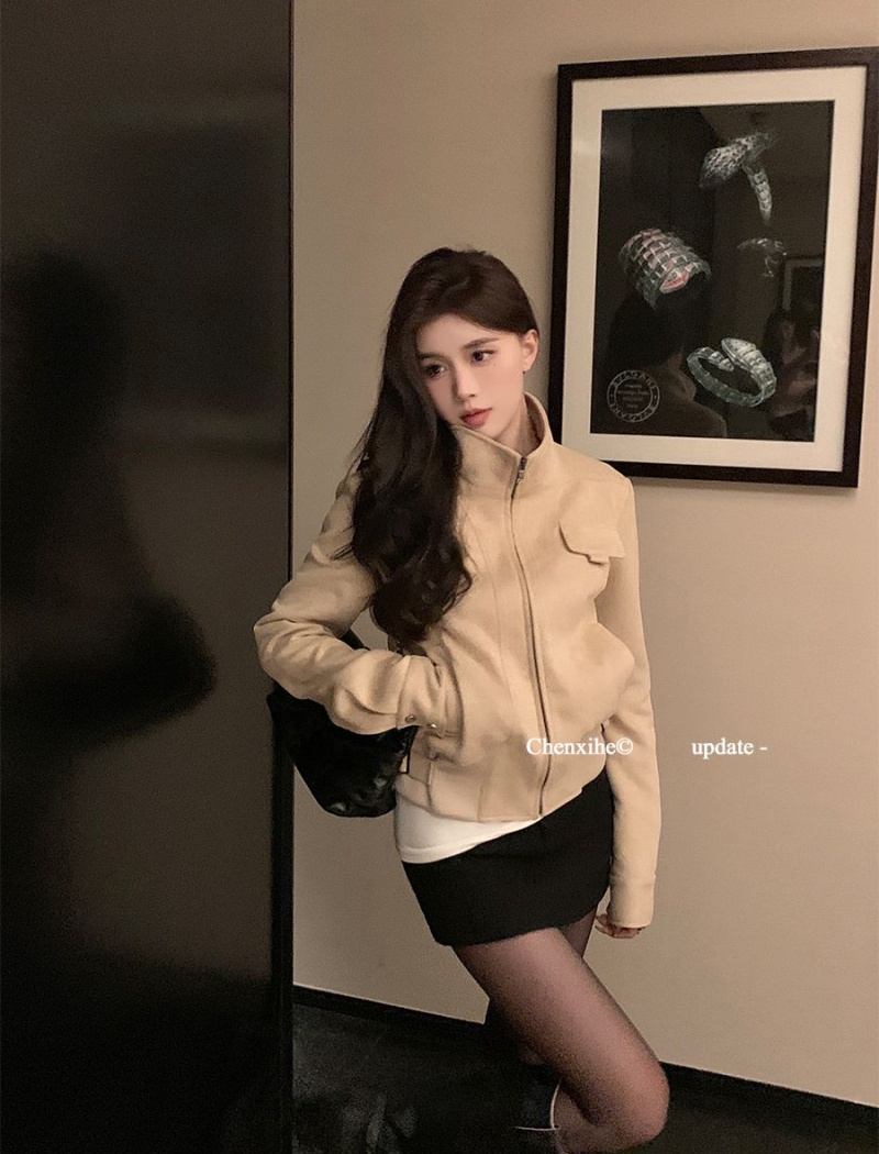 Locomotive jacket autumn and winter tops for women