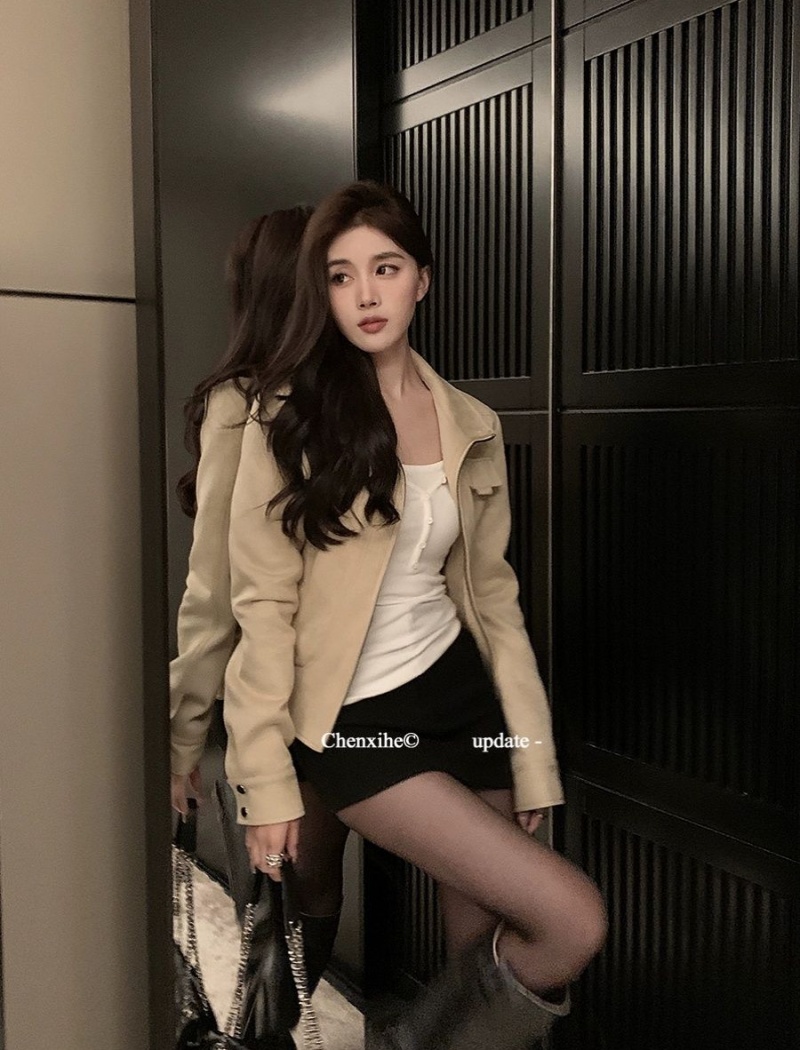 Locomotive jacket autumn and winter tops for women