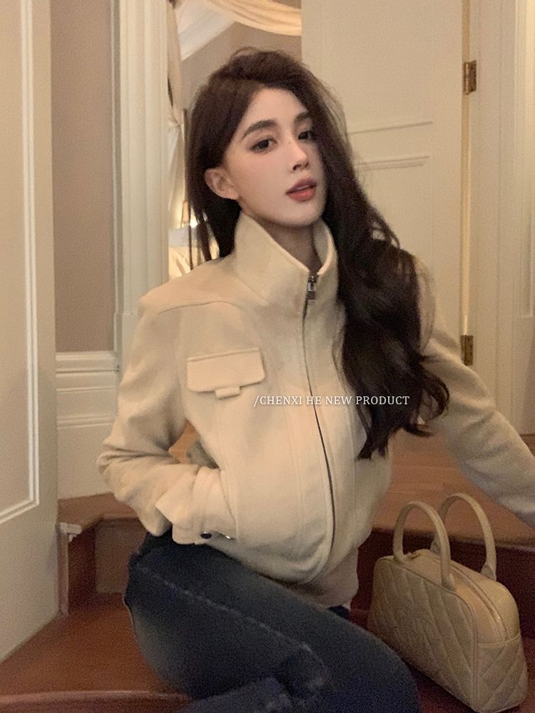 Locomotive jacket autumn and winter tops for women