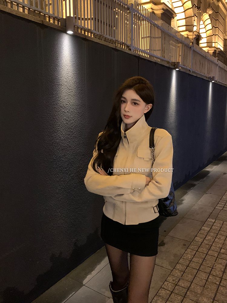 Locomotive jacket autumn and winter tops for women